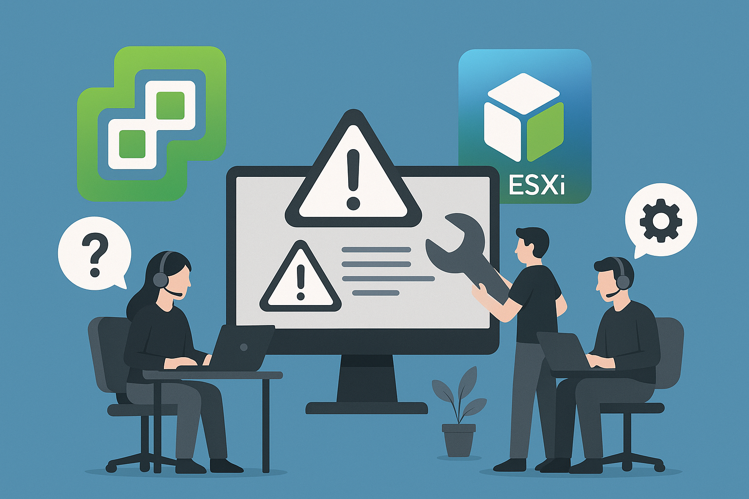 عیبیابی و پشتیبانی سرورهای مجازی ESXi و مدیریت vCenter