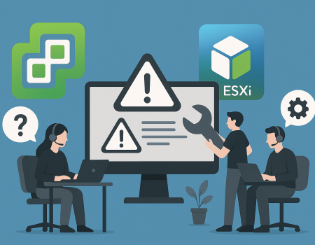 عیب‌یابی و پشتیبانی سرورهای مجازی ESXi و مدیریت vCenter